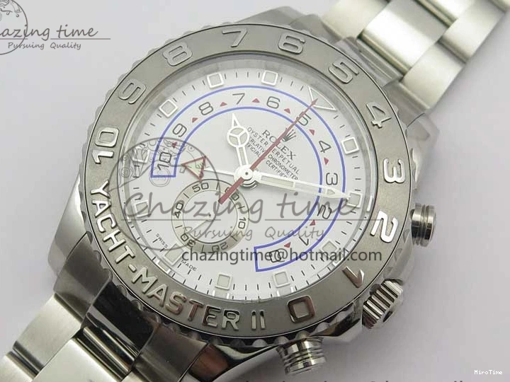 MiroTime 0126 Lightweight YachtMaster II 116689 SS JF 1:1 Best Edition White Dial Ceramic Bezel on SS Bracelet A7750 V 3184